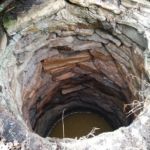 Rock-lined well at old homestead in Red River Gorge, KY